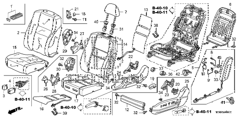 2010 accord EX 2 DOOR 5MT FRONT SEAT (L.) diagram 2010 accord EX 2 DOOR 5MT FRONT SEAT (L.) diagram