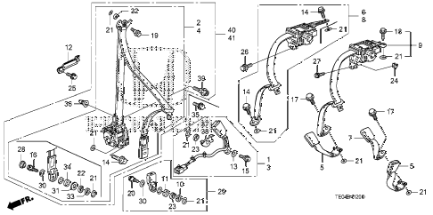 2010 accord EXL-V6 2 DOOR 6MT SEAT BELTS diagram 2010 accord EXL-V6 2 DOOR 6MT SEAT BELTS diagram