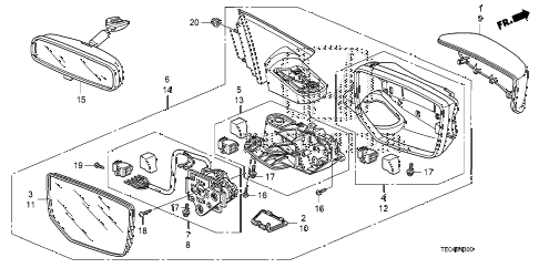 2009 accord EXL-V6 2 DOOR 6MT MIRROR diagram 2009 accord EXL-V6 2 DOOR 6MT MIRROR diagram