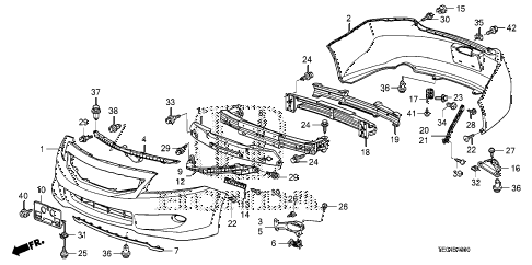 2011 accord LX-S 2 DOOR 5MT BUMPERS diagram 2011 accord LX-S 2 DOOR 5MT BUMPERS diagram