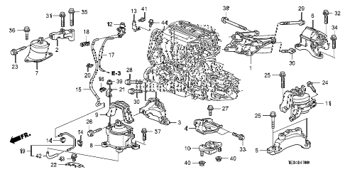 2010 accord EX-L(NAVI) 2 DOOR 5MT ENGINE MOUNTS (L4) (MT) diagram 2010 accord EX-L(NAVI) 2 DOOR 5MT ENGINE MOUNTS (L4) (MT) diagram