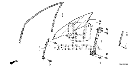 2008 accord EX 2 DOOR 5MT DOOR GLASS - REGULATOR diagram 2008 accord EX 2 DOOR 5MT DOOR GLASS - REGULATOR diagram