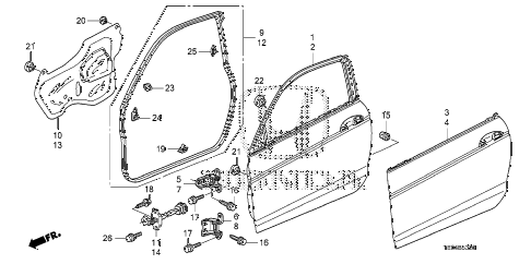 2010 accord EXL-V6 2 DOOR 6MT DOOR PANELS diagram 2010 accord EXL-V6 2 DOOR 6MT DOOR PANELS diagram