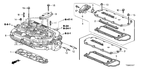 2008 accord EXL-V6 2 DOOR 6MT INTAKE MANIFOLD (V6) diagram 2008 accord EXL-V6 2 DOOR 6MT INTAKE MANIFOLD (V6) diagram