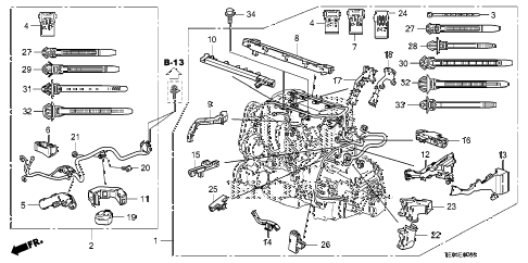 2009 accord EX 2 DOOR 5MT ENGINE WIRE HARNESS (L4) diagram 2009 accord EX 2 DOOR 5MT ENGINE WIRE HARNESS (L4) diagram