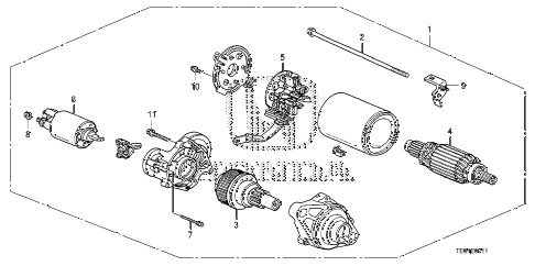 2010 accord EXL-V6 2 DOOR 6MT STARTER MOTOR (MITSUBA) (V6) (MT) diagram 2010 accord EXL-V6 2 DOOR 6MT STARTER MOTOR (MITSUBA) (V6) (MT) diagram