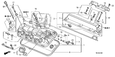 2008 accord EXL-V6 2 DOOR 6MT CYLINDER HEAD COVER (V6) diagram 2008 accord EXL-V6 2 DOOR 6MT CYLINDER HEAD COVER (V6) diagram