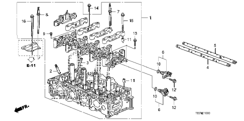 2008 accord EX-L(NAVI) 2 DOOR 5MT CYLINDER HEAD (L4) diagram 2008 accord EX-L(NAVI) 2 DOOR 5MT CYLINDER HEAD (L4) diagram