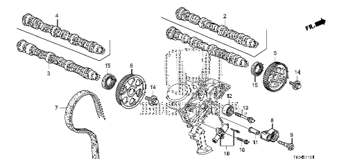 2009 accord EXL-V6 2 DOOR 6MT CAMSHAFT - TIMING BELT (V6) diagram 2009 accord EXL-V6 2 DOOR 6MT CAMSHAFT - TIMING BELT (V6) diagram