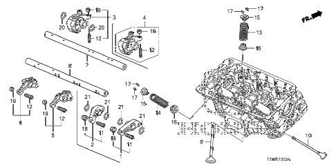 2011 accord EXL-V6(NAVI) 2 DOOR 6MT VALVE - ROCKER ARM (RR.) (V6) diagram 2011 accord EXL-V6(NAVI) 2 DOOR 6MT VALVE - ROCKER ARM (RR.) (V6) diagram