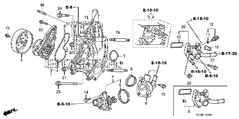 2008 accord EX 2 DOOR 5MT WATER PUMP (L4) diagram 2008 accord EX 2 DOOR 5MT WATER PUMP (L4) diagram