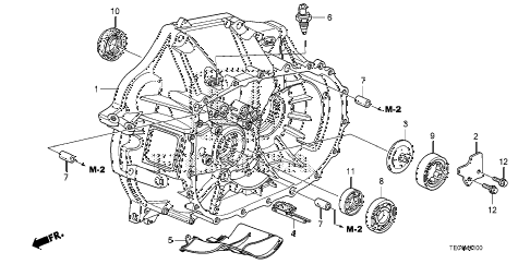 2008 accord EX-L(NAVI) 2 DOOR 5MT MT CLUTCH CASE (L4) diagram 2008 accord EX-L(NAVI) 2 DOOR 5MT MT CLUTCH CASE (L4) diagram