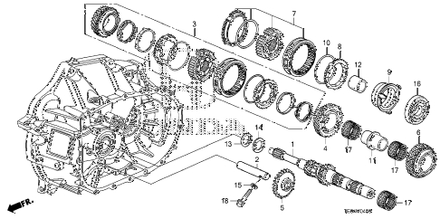 2009 accord EX-L 2 DOOR 5MT MT MAINSHAFT (L4) diagram 2009 accord EX-L 2 DOOR 5MT MT MAINSHAFT (L4) diagram