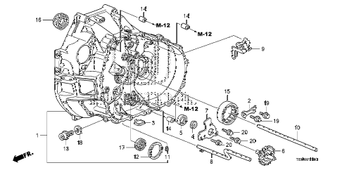 2010 accord EXL-V6 2 DOOR 6MT MT CLUTCH CASE (V6) diagram 2010 accord EXL-V6 2 DOOR 6MT MT CLUTCH CASE (V6) diagram