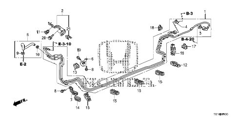 2012 accord LX-S 2 DOOR 5MT FUEL PIPE (L4) diagram 2012 accord LX-S 2 DOOR 5MT FUEL PIPE (L4) diagram