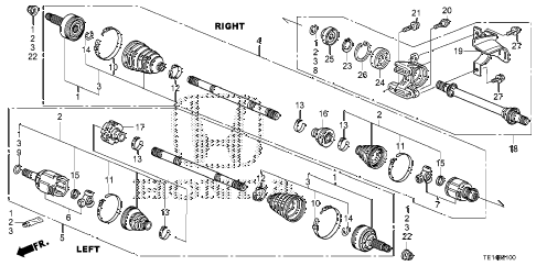 2012 accord LX-S 2 DOOR 5MT DRIVESHAFT - HALF SHAFT (L4) diagram 2012 accord LX-S 2 DOOR 5MT DRIVESHAFT - HALF SHAFT (L4) diagram