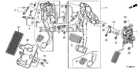 2012 accord LX-S 2 DOOR 5MT PEDAL diagram 2012 accord LX-S 2 DOOR 5MT PEDAL diagram