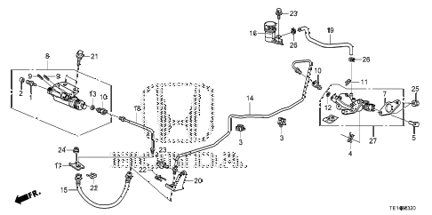 2012 accord LX-S 2 DOOR 5MT CLUTCH MASTER CYLINDER (L4) diagram 2012 accord LX-S 2 DOOR 5MT CLUTCH MASTER CYLINDER (L4) diagram