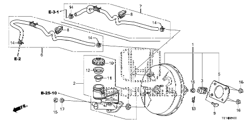 2012 accord LX-S 2 DOOR 5MT BRAKE MASTER CYLINDER - MASTER POWER (KA/KC/KL) diagram 2012 accord LX-S 2 DOOR 5MT BRAKE MASTER CYLINDER - MASTER POWER (KA/KC/KL) diagram