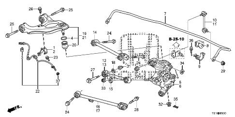 2012 accord LX-S 2 DOOR 5MT REAR LOWER ARM diagram 2012 accord LX-S 2 DOOR 5MT REAR LOWER ARM diagram
