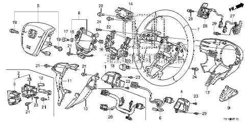 2012 accord LX-S 2 DOOR 5MT STEERING WHEEL diagram 2012 accord LX-S 2 DOOR 5MT STEERING WHEEL diagram