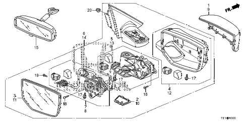 2012 accord LX-S 2 DOOR 5MT MIRROR diagram 2012 accord LX-S 2 DOOR 5MT MIRROR diagram