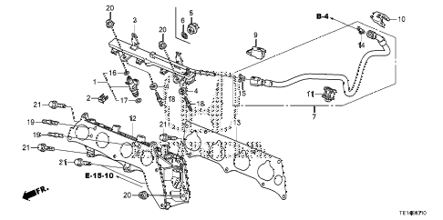 2012 accord LX-S 2 DOOR 5MT FUEL INJECTOR (L4) diagram 2012 accord LX-S 2 DOOR 5MT FUEL INJECTOR (L4) diagram