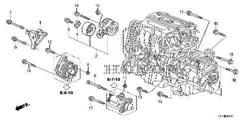 2012 accord LX-S 2 DOOR 5MT ENGINE MOUNTING BRACKET (L4) diagram 2012 accord LX-S 2 DOOR 5MT ENGINE MOUNTING BRACKET (L4) diagram