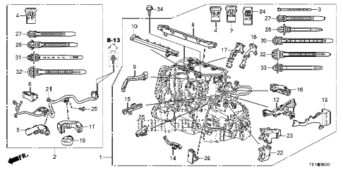 2012 accord LX-S 2 DOOR 5MT ENGINE WIRE HARNESS (L4) diagram 2012 accord LX-S 2 DOOR 5MT ENGINE WIRE HARNESS (L4) diagram