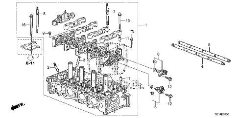 2012 accord LX-S 2 DOOR 5MT CYLINDER HEAD (L4) diagram 2012 accord LX-S 2 DOOR 5MT CYLINDER HEAD (L4) diagram