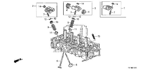 2012 accord LX-S 2 DOOR 5MT VALVE - ROCKER ARM (L4) diagram 2012 accord LX-S 2 DOOR 5MT VALVE - ROCKER ARM (L4) diagram