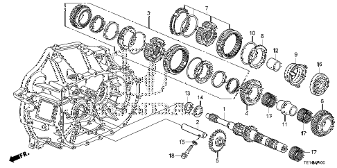 2012 accord LX-S 2 DOOR 5MT MT MAINSHAFT (L4) diagram 2012 accord LX-S 2 DOOR 5MT MT MAINSHAFT (L4) diagram