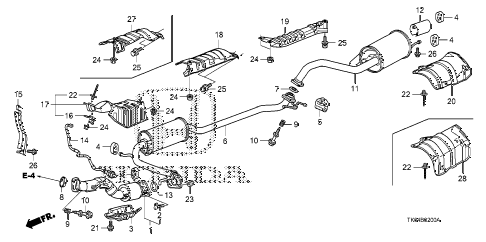 2009 fit SPORT(SUZUKA PLANT) 5 DOOR 5MT EXHAUST PIPE - MUFFLER diagram 2009 fit SPORT(SUZUKA PLANT) 5 DOOR 5MT EXHAUST PIPE - MUFFLER diagram