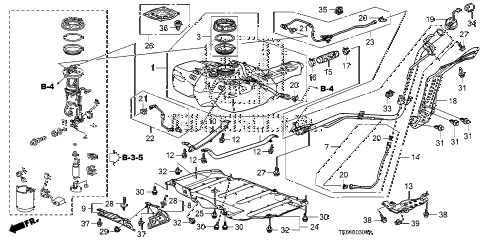 2011 fit SPORT(SAYAMA PLANT) 5 DOOR 5MT FUEL TANK diagram 2011 fit SPORT(SAYAMA PLANT) 5 DOOR 5MT FUEL TANK diagram