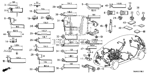 2010 fit SPORTN(SUZUKA PLANT) 5 DOOR 5MT HARNESS BAND - BRACKET diagram 2010 fit SPORTN(SUZUKA PLANT) 5 DOOR 5MT HARNESS BAND - BRACKET diagram