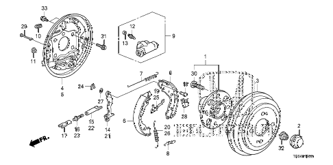 2009 fit SPORT(SUZUKA PLANT) 5 DOOR 5MT REAR BRAKE (DRUM) diagram 2009 fit SPORT(SUZUKA PLANT) 5 DOOR 5MT REAR BRAKE (DRUM) diagram