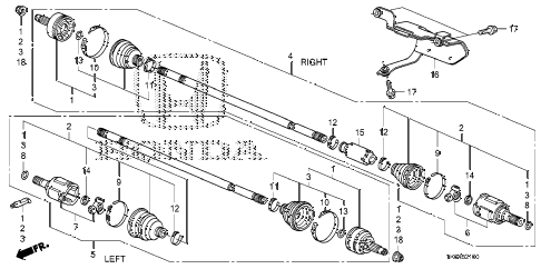 2010 fit SPORT(SUZUKA PLANT) 5 DOOR 5MT DRIVESHAFT (MT) diagram 2010 fit SPORT(SUZUKA PLANT) 5 DOOR 5MT DRIVESHAFT (MT) diagram