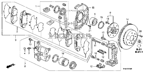 2010 fit FIT(SAYAMA PLANT) 5 DOOR 5MT FRONT BRAKE diagram 2010 fit FIT(SAYAMA PLANT) 5 DOOR 5MT FRONT BRAKE diagram