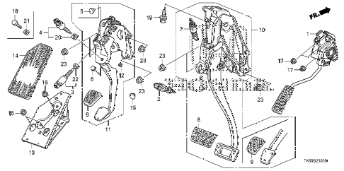 2010 fit FIT(SAYAMA PLANT) 5 DOOR 5MT PEDAL diagram 2010 fit FIT(SAYAMA PLANT) 5 DOOR 5MT PEDAL diagram