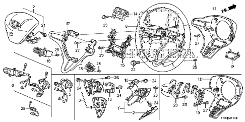 2009 fit SPORTN(SAYAMA PLANT) 5 DOOR 5MT STEERING WHEEL (SRS) diagram 2009 fit SPORTN(SAYAMA PLANT) 5 DOOR 5MT STEERING WHEEL (SRS) diagram