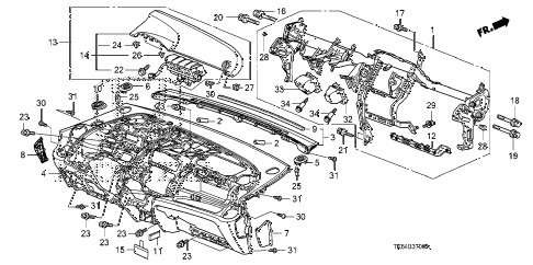 2012 fit SPORT(SAYAMA PLANT) 5 DOOR 5MT INSTRUMENT PANEL diagram 2012 fit SPORT(SAYAMA PLANT) 5 DOOR 5MT INSTRUMENT PANEL diagram