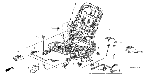2011 fit SPORT(SAYAMA PLANT) 5 DOOR 5MT FRONT SEAT COMPONENTS (L.) diagram 2011 fit SPORT(SAYAMA PLANT) 5 DOOR 5MT FRONT SEAT COMPONENTS (L.) diagram