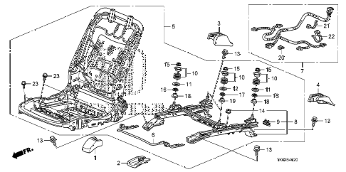 2012 fit SPORT(SAYAMA PLANT) 5 DOOR 5MT FRONT SEAT COMPONENTS (R.) diagram 2012 fit SPORT(SAYAMA PLANT) 5 DOOR 5MT FRONT SEAT COMPONENTS (R.) diagram