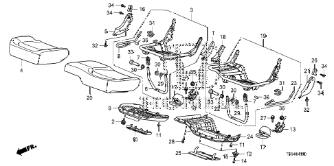 2012 fit SPORT(SUZUKA PLANT) 5 DOOR 5MT REAR SEAT CUSHION diagram 2012 fit SPORT(SUZUKA PLANT) 5 DOOR 5MT REAR SEAT CUSHION diagram