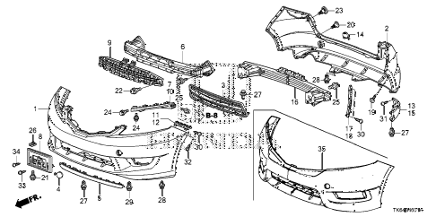 2010 fit SPORTN(SUZUKA PLANT) 5 DOOR 5MT BUMPERS (2) diagram 2010 fit SPORTN(SUZUKA PLANT) 5 DOOR 5MT BUMPERS (2) diagram