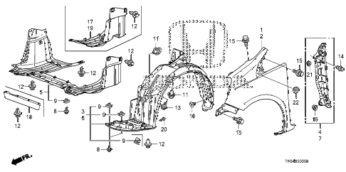 2011 fit SPORT(SAYAMA PLANT) 5 DOOR 5MT FRONT FENDER diagram 2011 fit SPORT(SAYAMA PLANT) 5 DOOR 5MT FRONT FENDER diagram
