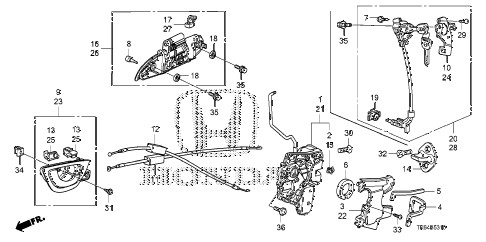 2010 fit SPORT(SUZUKA PLANT) 5 DOOR 5MT FRONT DOOR LOCKS - OUTER HANDLE diagram 2010 fit SPORT(SUZUKA PLANT) 5 DOOR 5MT FRONT DOOR LOCKS - OUTER HANDLE diagram