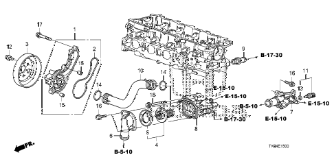 2012 fit SPORT(SUZUKA PLANT) 5 DOOR 5MT WATER PUMP diagram 2012 fit SPORT(SUZUKA PLANT) 5 DOOR 5MT WATER PUMP diagram