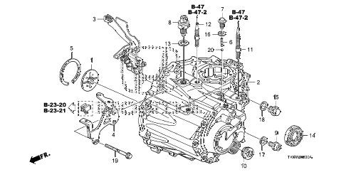 2011 fit SPORT(SAYAMA PLANT) 5 DOOR 5MT MT TRANSMISSION CASE diagram 2011 fit SPORT(SAYAMA PLANT) 5 DOOR 5MT MT TRANSMISSION CASE diagram