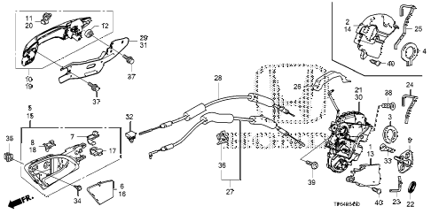 2010 crosstour EXL(2WD) 5 DOOR 5AT REAR DOOR LOCKS - OUTER HANDLE diagram 2010 crosstour EXL(2WD) 5 DOOR 5AT REAR DOOR LOCKS - OUTER HANDLE diagram